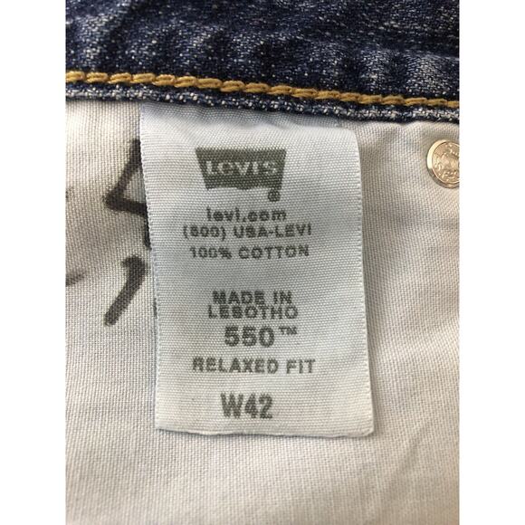 Levi's 505 Vintage Relaxed Fit Jean Shorts Men's Size 42 Jhorts - Picture 5 of 9